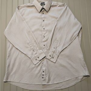 Covington Wrinkle-Free Button Down Shirt – XXL 18–18½ – Green/Grey